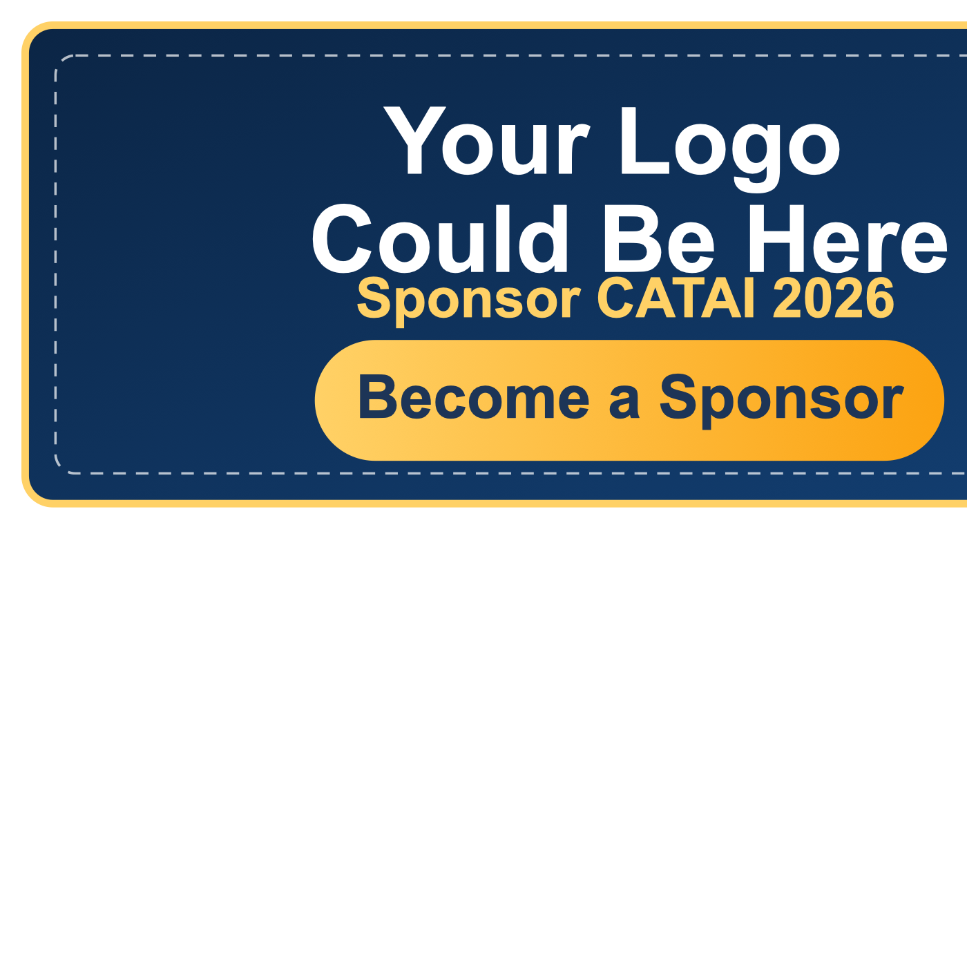 Your logo could be here - Sponsor CATAI 2026